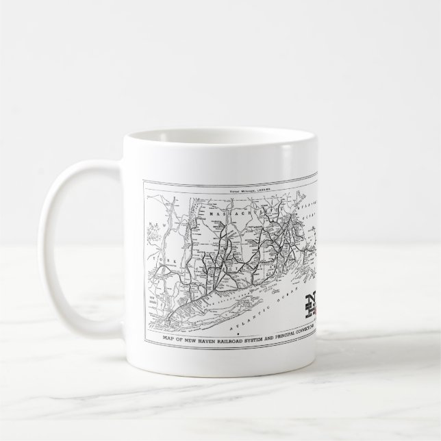 Caneca De Café New Haven Railroad 1956     MapCoffee Mug (Esquerda)