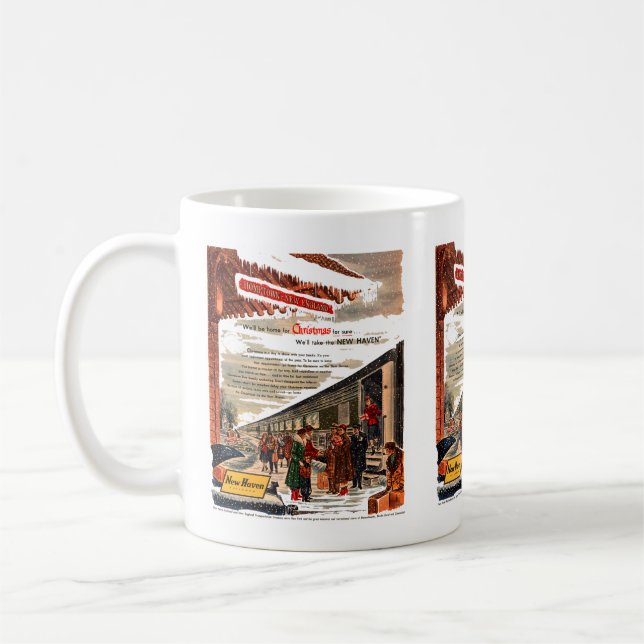 Caneca De Café New Haven Railroad Natal 1947      (Esquerda)