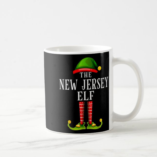 Caneca De Café New Jersey Elf Christmas Matching Family Group Pjs (Direita)