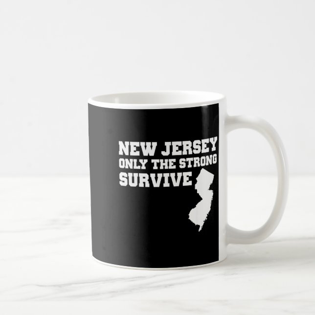 Caneca De Café New Jersey Only The Strong Survive Shirt Funny Gif (Direita)