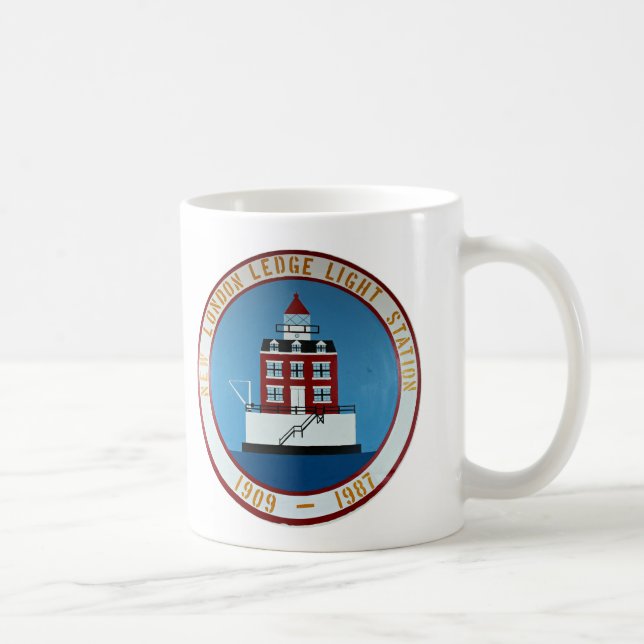 Caneca De Café New London Ledge Lighthouse, Connecticut Mug (Direita)