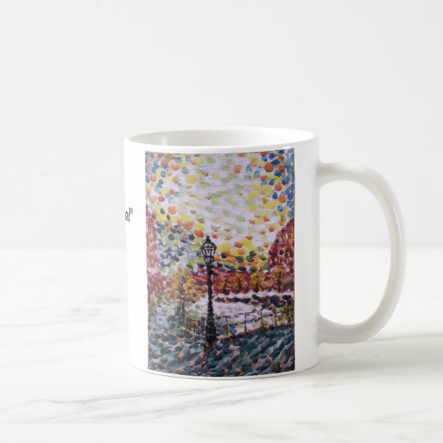 Caneca De Café "New Morning óleo de um canal holandês "… - (Direita)