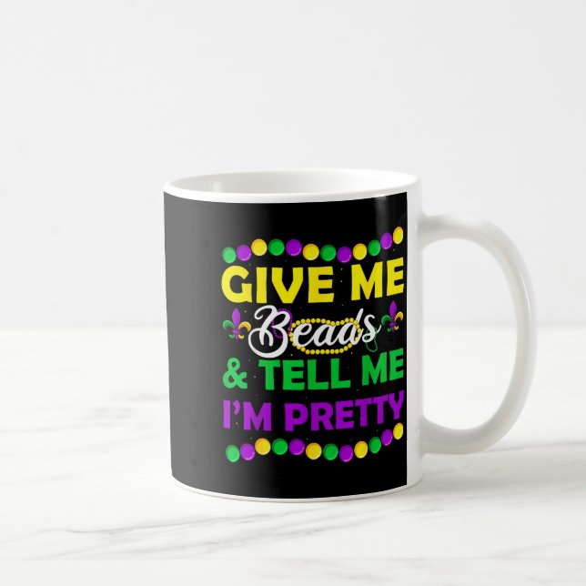 Caneca De Café New Orleans Beads Mardi Gras Party Apparel Funny W (Direita)