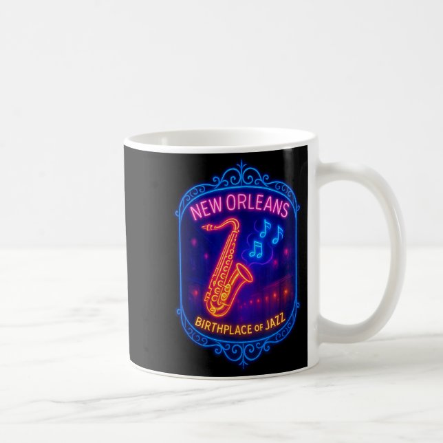 Caneca De Café New Orleans, Louisiana, Birthplace Of Jazz  (Direita)