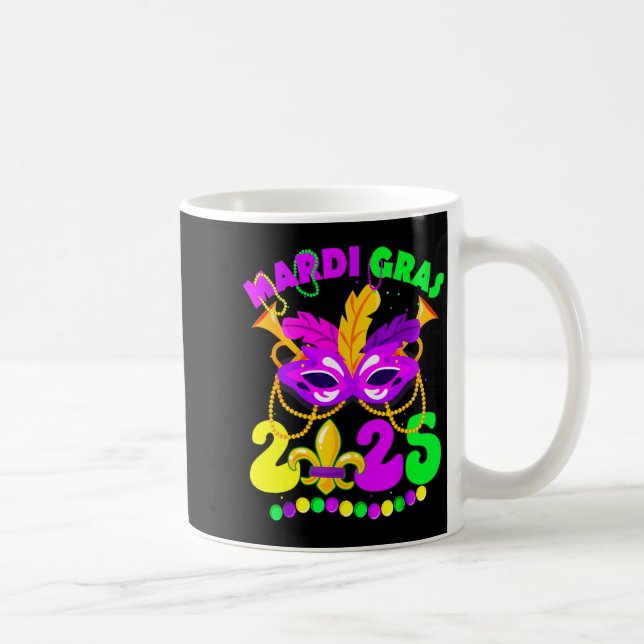 Caneca De Café New Orleans Mardi Gras 2025 Funny Fleur De Lis New (Direita)