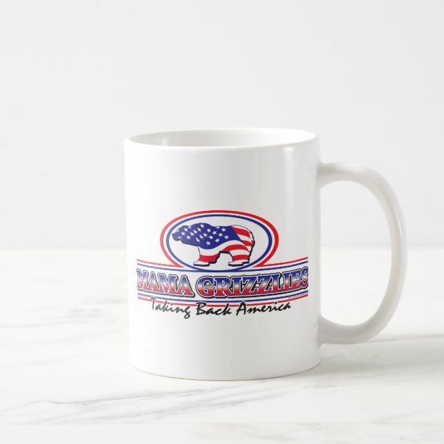 Caneca De Café NEW-Patriotic-Grizzly (Direita)