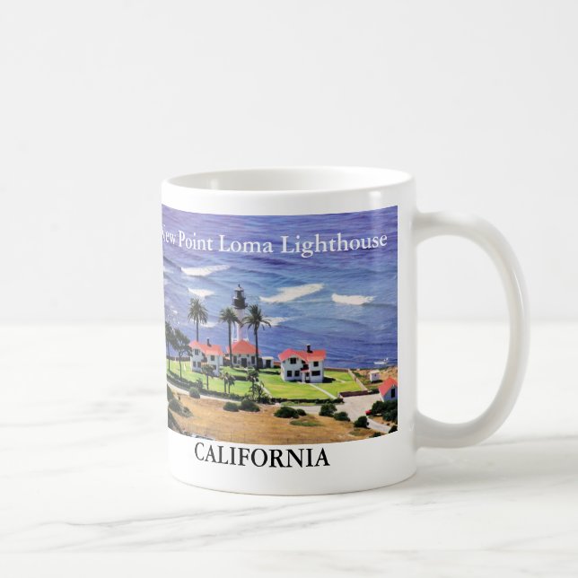 Caneca De Café New Point Loma Lighthouse, Califórnia Mug (Direita)