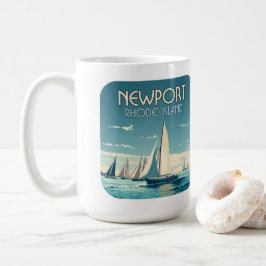 Caneca De Café New Port Rhode Island Yacht Race Vintage