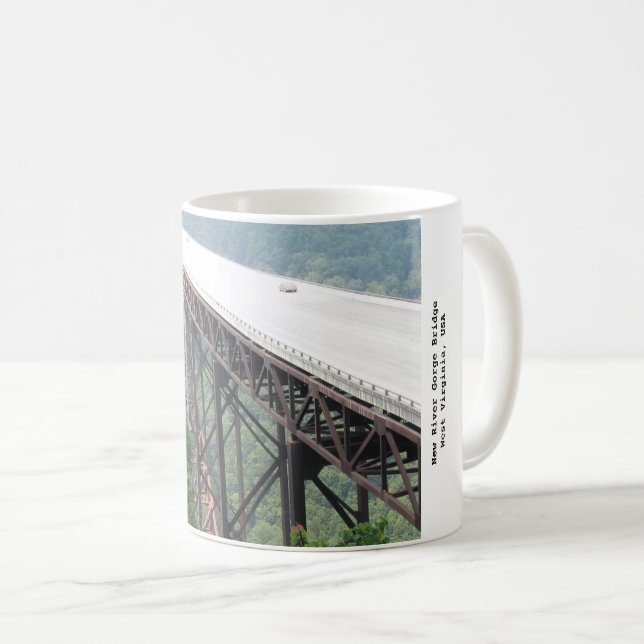 Caneca De Café New River Gorge Bridge, West Virginia, Mug (Frente Esquerda)