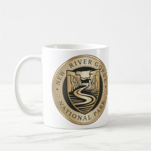 Caneca De Café New River Gorge National Park Ouro Emblem