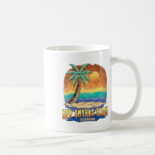 Caneca De Café New Smyrna Beach Flórida Vintage se desolou