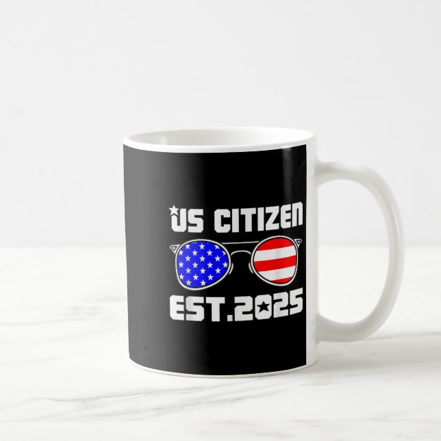 Caneca De Café New Us Citizen Est 2025 American Immigrant Citizen (Direita)