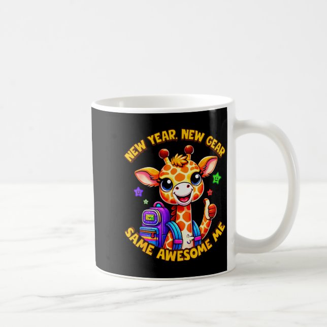 Caneca De Café New Year New Same Awesome Me Giraffe Kids  (Direita)