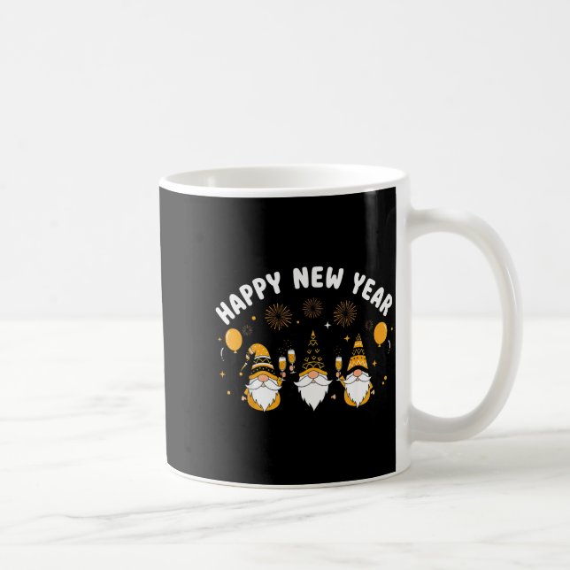 Caneca De Café New Year’s Eve Party Happy New Year Gnome Confetti (Direita)