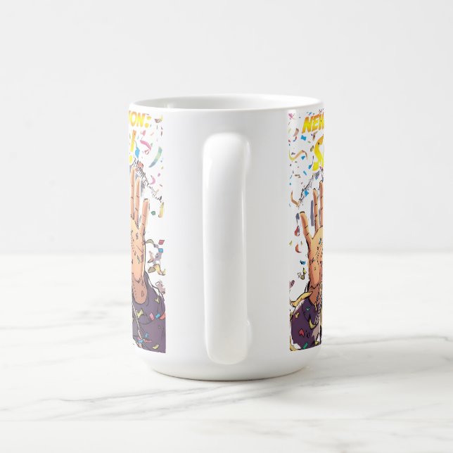 Caneca De Café New Year’s Mission: Survival! Funny Comic Characte (Alça)