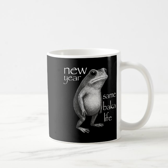 Caneca De Café New Year Same Baka Life Funny Frog Joke  (Direita)