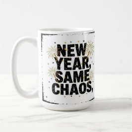 Caneca De Café New year same chaos 