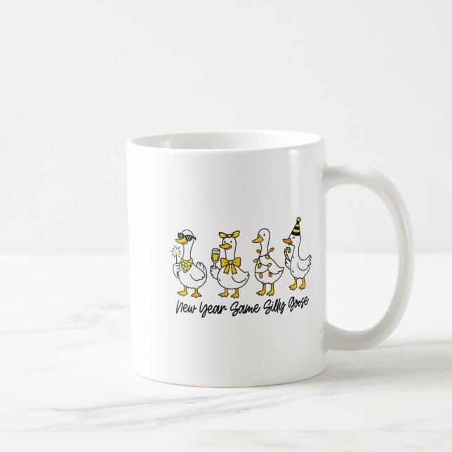 Caneca De Café New Year Same Silly Goose Happy New Year Eve Goose (Direita)
