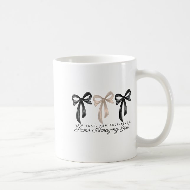 Caneca De Café New Years Christian Coquette Faith New Beginnings  (Direita)