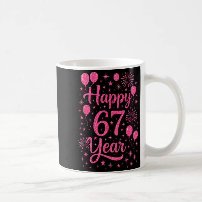 Caneca De Café New Year's Eve 2026 Happy 67 Year Gen Z Funny Meme (Direita)