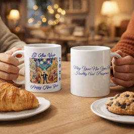 Caneca De Café New Year's Eve Celebration El Año Viejo