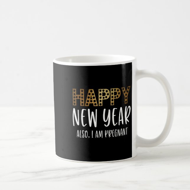 Caneca De Café New Years Eve Pregnancy Announcement Also Im Pregn (Direita)