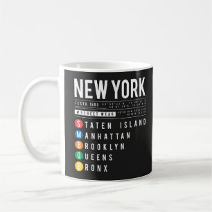 Caneca De Café New York 5 Boroughs