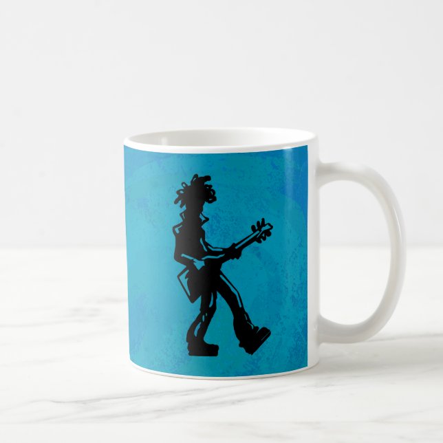 Caneca De Café New York Boogie Nights Guitar Blue (Direita)