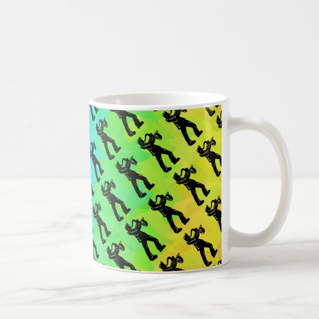 Caneca De Café New York Boogie Nights Saxofone Rainbow (Direita)