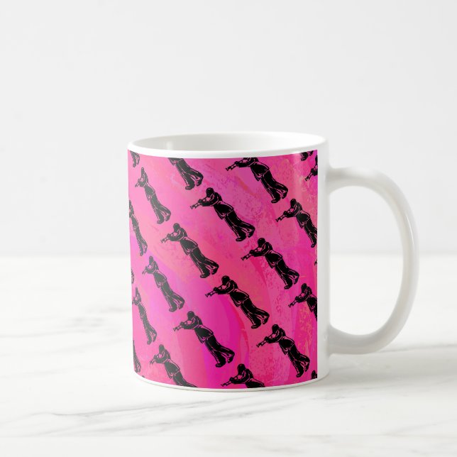 Caneca De Café New York Boogie Nights Trumpet rosa quente (Direita)