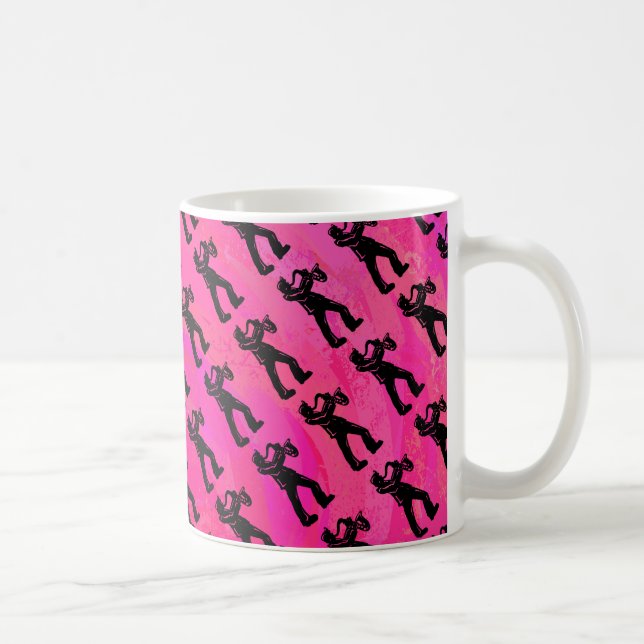 Caneca De Café New York Boogie Noites Saxofone Rosa Quente (Direita)