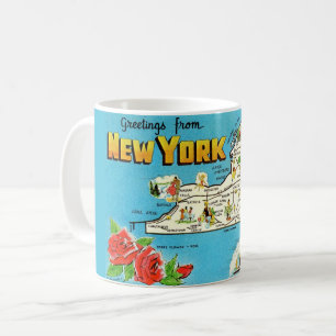 Caneca De Café New York Map Mug
