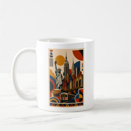 Caneca De Café New-York Modern – Geometric Art Mug