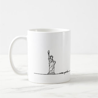 Caneca De Café New York Mug, Estátua da Liberdade, New York Lover