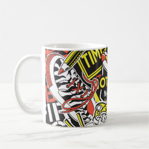 Caneca De Café New York Urban: retalhos de adesivos.