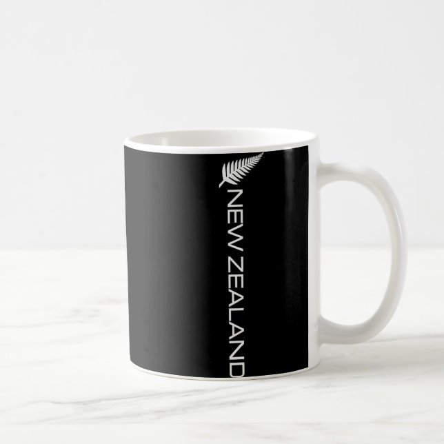 Caneca De Café New Zealand Fern Flag Athletic Srts Vertical Style (Direita)