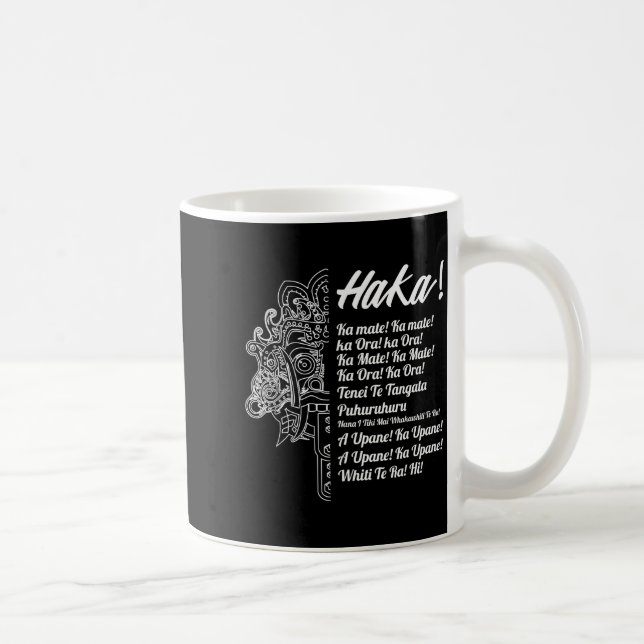 Caneca De Café New Zealand Maori Haka - Ka Mate Rugby Tee  (Direita)