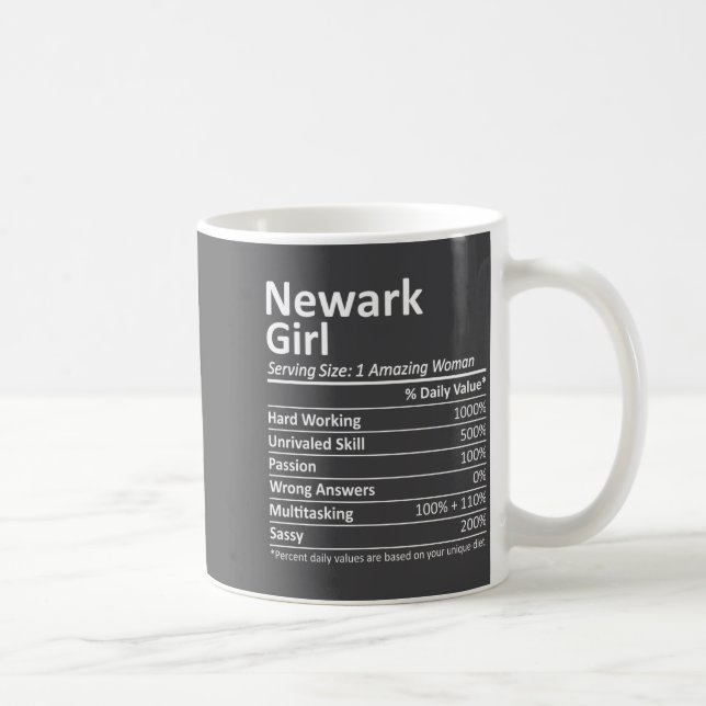Caneca De Café Newark Girl Nj New Jersey Funny City Home Roots _1 (Direita)