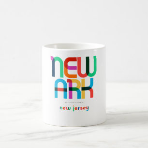 Caneca De Café Newark Nova Jersey Meados do Século, Arte Pop,
