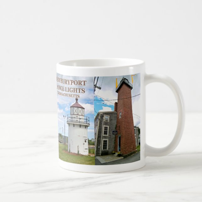 Caneca De Café Newburyport Harbor Range Lights, Massachusetts Mug (Direita)
