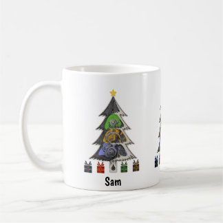 Caneca De Café Newest Elegant Christmas Stylish Personalized Name