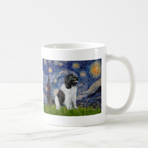 Caneca De Café Newfie Landseer - Noite Estrelada