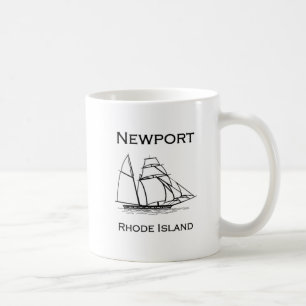 Caneca De Café Newport Rhode - navio alto da ilha