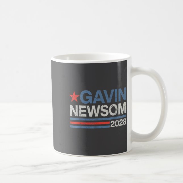 Caneca De Café Newsom 2028 President 48 Us Flag Election Campaign (Direita)