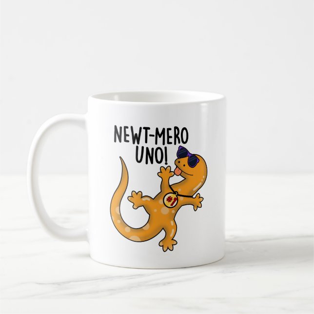 Caneca De Café Newt-mero Uno Funny Newt Pun (Esquerda)