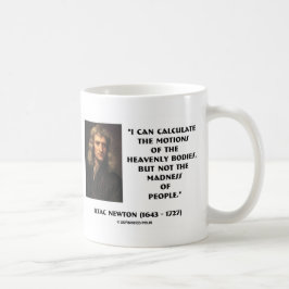 Caneca De Café Newton Calcula A Loucura Da Cotação Pessoas