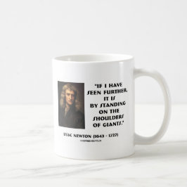 Caneca De Café Newton que está nos ombros de Giants
