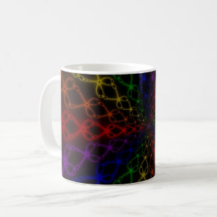 Caneca De Café Newton Rainbow Arte Fractal Arco-Íris
