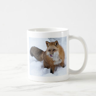 Caneca De Café Ni do Fox vermelho a neve