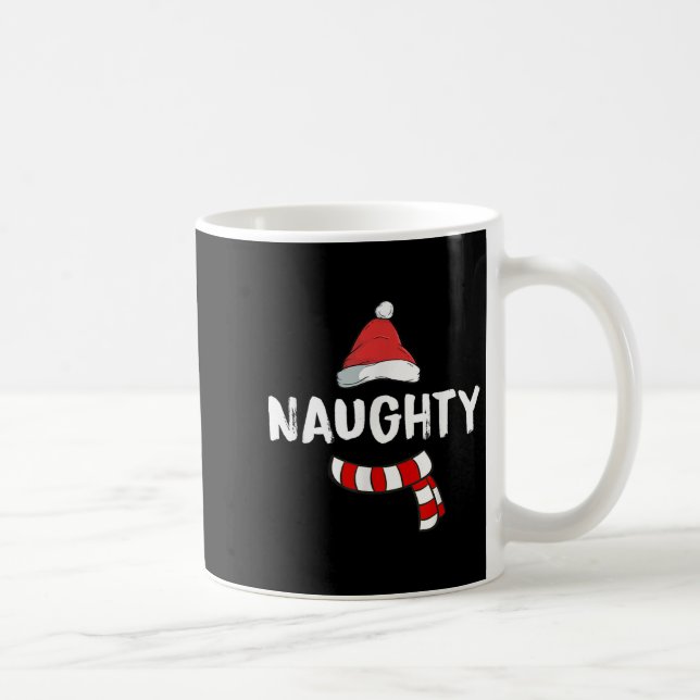 Caneca De Café Nice And Naughty Shirt Matching Christmas Pajamas  (Direita)